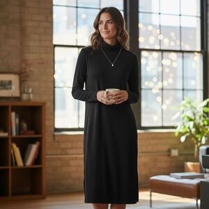 Part-Two Conpenhagen Elegant Black Turtleneck Dress  XS